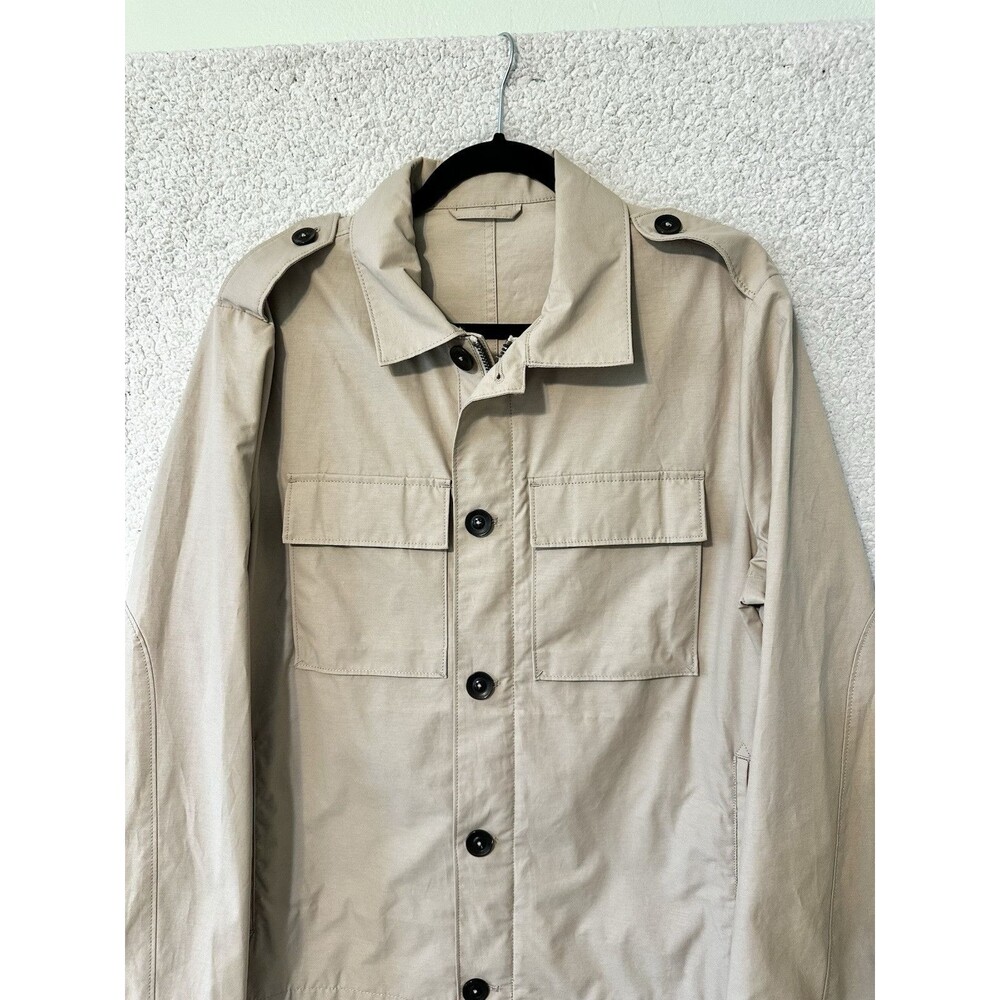 Mango Size M MNG Rain Jacket‎ Parka Khaki Pockets - Picture 2 of 13